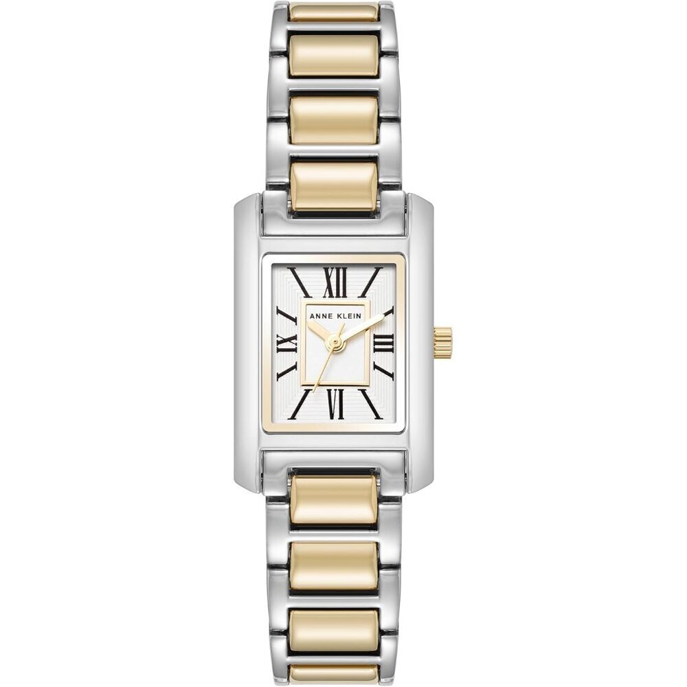 Women's Bracelet Watch Silver Two-tone Elegant Roman Numerals Jewelry Clasp